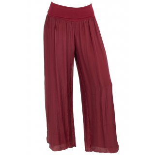 Cara Mia Hose Seide Damen Neu Sommer Viele Farben Haremshose 36 38 40 42 bordeaux