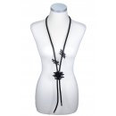 Damen Halskette Kautschukkette Schwarz 1620B1