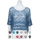 Damen Sommerpulli H&auml;kelshirt aus Baumwolle in vielen Farben 36 38 40 42