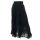Maxirock Damen Baumwolle mit elastischer Taille Schwarz