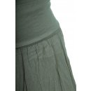 Maxirock Damen Baumwolle mit elastischer Taille Oliv