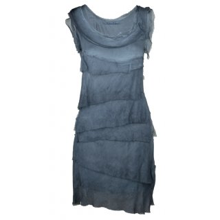 Leichtes Sommerkleid für Damen mit Seide Figurbetont Blau 36 38