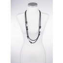 Damen Halskette Kautschukkette Schwarz in vielen Varianten Kleine Kugeln