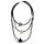 Kautschukkette Halskette Lagenlook Modeschmuck XXL Damen Neu 1701B2