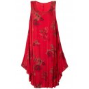 Leichtes Sommerkleid f&uuml;r Damen Maxi-Kleid Viskose Rot 40 42 44