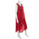 Leichtes Sommerkleid f&uuml;r Damen Maxi-Kleid Viskose Rot 40 42 44