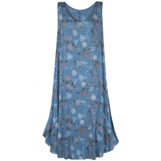 Leichtes Sommerkleid für Damen Maxi-Kleid Viskose Blau 40 42 44