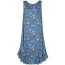 Leichtes Sommerkleid f&uuml;r Damen Maxi-Kleid Viskose Blau 40 42 44