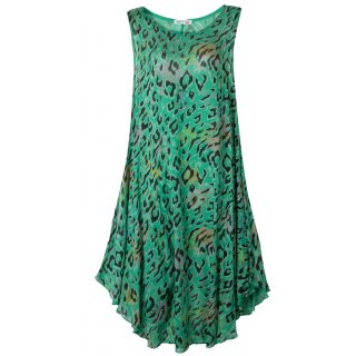 Leichtes Sommerkleid für Damen Maxi-Kleid Leinen Grün 40 42 44