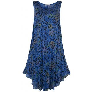 Leichtes Sommerkleid für Damen Maxi-Kleid Leinen Tinten-Blau 40 42 44