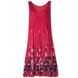 Leichtes Sommer-Kleid für Damen Viskose Rot 36 38 40
