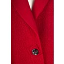Warme Woll-Jacke Oversize Mantel mit Revers-Kragen Damen Neu Rot 46 48