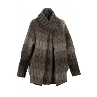 Winter-Mantel Jacke Tulpenform Damen Neu Wolle Braun 38 40 42