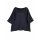 Shirt Oberteil Halbarm Edel Damen Leinen Blau Made in Italy 38 40 42