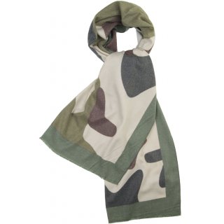Weicher Damen-Schal mit Muster Viskose Maxi XXL Grün