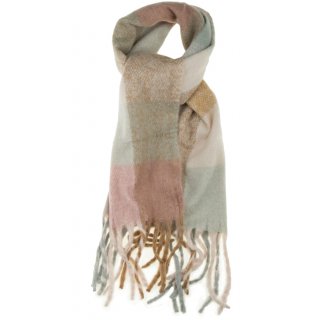 Flauschiger Winter-Schal für Damen Neu Maxi XXL mit Viskose Creme Rosa