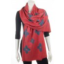 Hochwertiger Damen-Schal aus Kaschmir und Baumolle Maxi XXL Rot