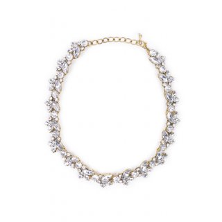 Cara Mia Halskette für Damen Kleines Collier mit Strass-Steinen Kristall-Optik