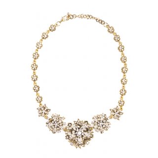 Cara Mia Halskette für Damen Statement-Kette im Blüten-Design Gold