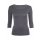 Muse Shirt f&uuml;r Damen mit 3/4 Arm und Rundhals Baumwolle Stretch Grau M
