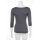 Muse Shirt f&uuml;r Damen mit 3/4 Arm und Rundhals Baumwolle Stretch Grau M