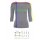 Muse Shirt f&uuml;r Damen mit 3/4 Arm und Rundhals Baumwolle Stretch Grau M