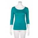 Muse Shirt f&uuml;r Damen mit 3/4 Arm und Rundhals Baumwolle Stretch Gr&uuml;n M