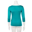 Muse Shirt f&uuml;r Damen mit 3/4 Arm und Rundhals Baumwolle Stretch Gr&uuml;n M