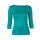 Muse Shirt f&uuml;r Damen mit 3/4 Arm und Rundhals Baumwolle Stretch Gr&uuml;n M