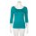 Muse Shirt f&uuml;r Damen mit 3/4 Arm und Rundhals Baumwolle Stretch Gr&uuml;n M