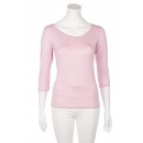 Muse Shirt f&uuml;r Damen mit 3/4 Arm und Rundhals Baumwolle Stretch Ros&eacute; M