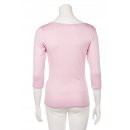 Muse Shirt f&uuml;r Damen mit 3/4 Arm und Rundhals Baumwolle Stretch Ros&eacute; M