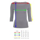 Muse Shirt f&uuml;r Damen mit 3/4 Arm und Rundhals Baumwolle Stretch Ros&eacute; M