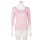 Muse Shirt f&uuml;r Damen mit 3/4 Arm und Rundhals Baumwolle Stretch Ros&eacute; M