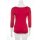 Muse Shirt f&uuml;r Damen mit 3/4 Arm und Rundhals Baumwolle Stretch Rot M
