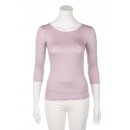 Muse Shirt f&uuml;r Damen mit 3/4 Arm und Rundhals Baumwolle Stretch Flieder M