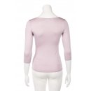 Muse Shirt f&uuml;r Damen mit 3/4 Arm und Rundhals Baumwolle Stretch Flieder M