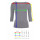 Muse Shirt f&uuml;r Damen mit 3/4 Arm und Rundhals Baumwolle Stretch Royal Blau S