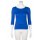 Muse Shirt f&uuml;r Damen mit 3/4 Arm und Rundhals Baumwolle Stretch Royal Blau M