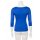 Muse Shirt f&uuml;r Damen mit 3/4 Arm und Rundhals Baumwolle Stretch Royal Blau M