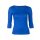 Muse Shirt f&uuml;r Damen mit 3/4 Arm und Rundhals Baumwolle Stretch Royal Blau L