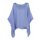 Seidentunika Damen made in italy lang Fledermaus-&Auml;rmel Blau Violett 38 40 42 44