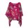 Seidentunika f&uuml;r Damen Fledermaus-&Auml;rmel und Blumen-Muster Pink 38 40 42 44