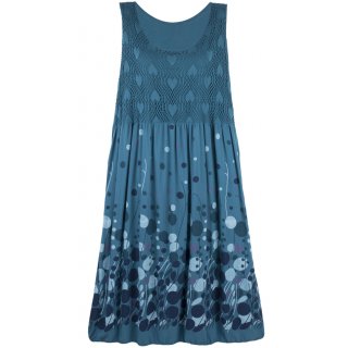 Leichtes Sommer-Kleid für Damen Viskose Petrol 36 38 40