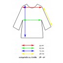 Shirt Oberteil Halbarm Edel Damen Leinen Royal-Blau Made in Italy 38 40 42