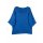 Shirt Oberteil Halbarm Edel Damen Leinen Royal-Blau Made in Italy 38 40 42
