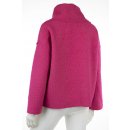 Herbstjacke Damen mit Schal-Kragen aus Boucle &Uuml;bergangsjacke Pink 38 40 42