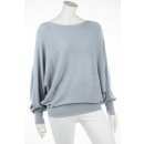 Strick-Pullover f&uuml;r Damen mit Fledermaus-&Auml;rmeln Viskose Grau 38 40 42