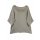 Shirt Oberteil Halbarm Edel Damen Leinen Taupe Made in Italy 40 42 44