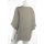 Shirt Oberteil Halbarm Edel Damen Leinen Taupe Made in Italy 40 42 44